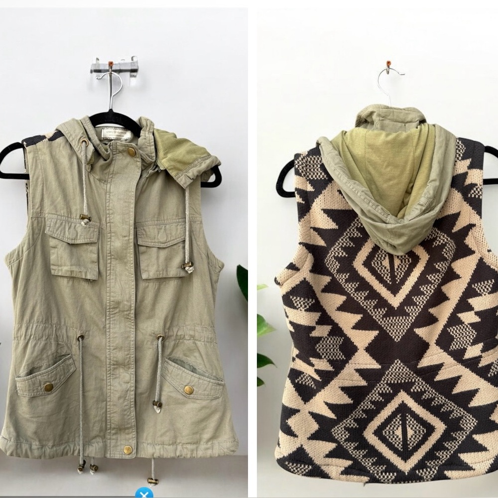 Giddy Up Glamour Boutique Aztec Back Vest Medium